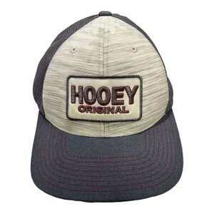 Hooey Original Gray Snapback Trucker Cap‎ Hat Unisex Adjustable Mesh Back